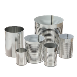 Round Food Tin Containers (3-Piece Cans) - Various Sizes Available